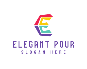 Colorful Letter E logo design