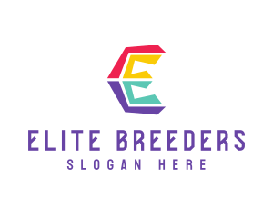 Colorful Letter E logo design