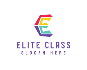 Colorful Letter E logo design