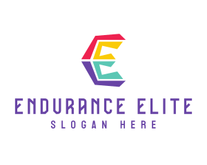 Colorful Letter E logo design