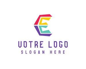 Exhibition - Colorful Letter E logo design