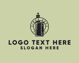 E Cigarette - Vape Banner Badge logo design