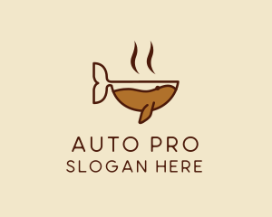 Mocha - Coffee Cup Whale logo design