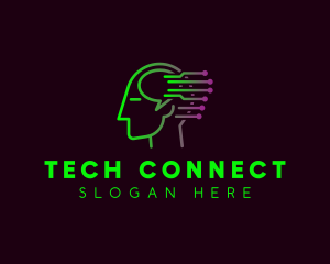 AI Technology Circuit Logo