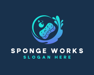 Sponge - Wash Clean Sponge logo design
