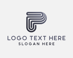 Interior Design Studio Letter P logo design