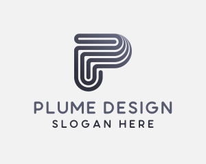 Interior Design Studio Letter P logo design