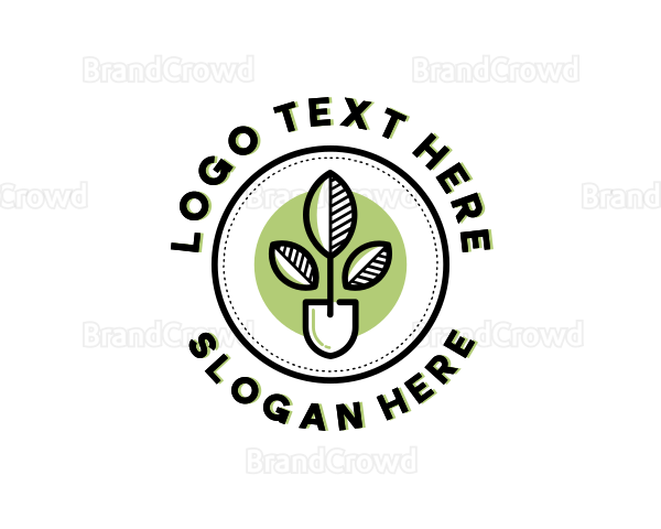 Plant Shovel Garden Logo