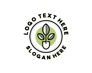 Lawn Care - Plant Shovel Garden logo design