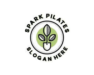 Plant Shovel Garden Logo