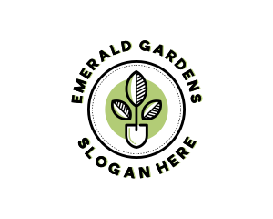 Plant Shovel Garden logo design