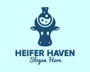 Heifer - Cow Milk Lab logo design