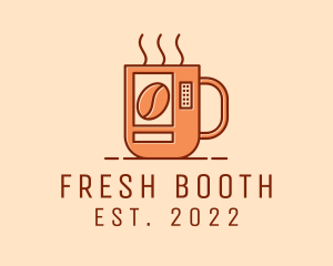 Booth - Hot Coffee Vending Machine logo design