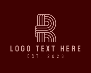 Line Art - Business Boutique Letter R logo design