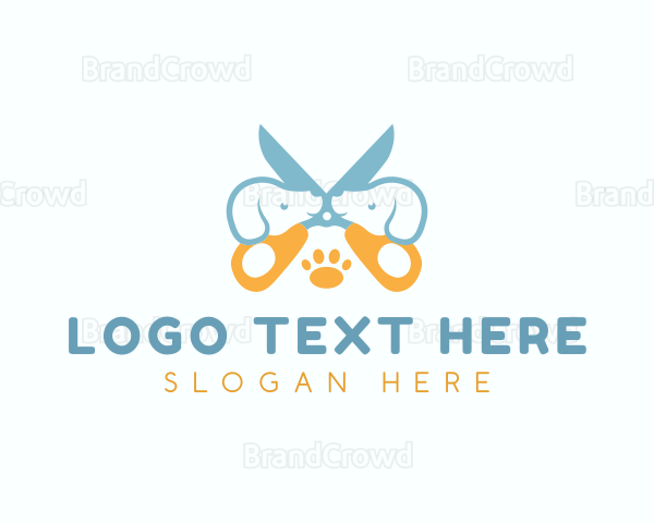 Grooming Dog Veterinary Logo