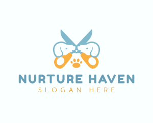 Fostering - Grooming Dog Veterinary logo design