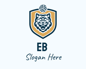Ball - Volleyball Beast Shield logo design