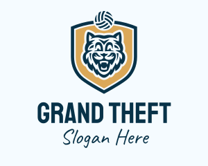 Bear - Volleyball Beast Shield logo design