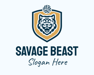 Volleyball Beast Shield logo design