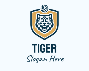 Volleyball Beast Shield logo design