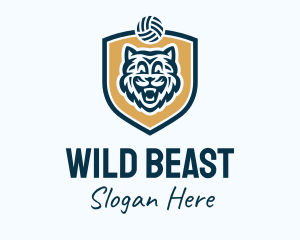 Volleyball Beast Shield logo design