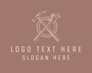 Tool - Hammer Wrench Tools logo design
