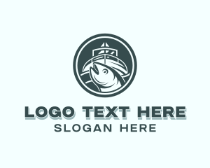 Marine Yacht Fishing logo design