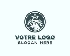 Marine Yacht Fishing Logo