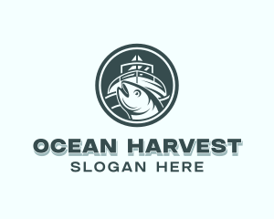 Marine Yacht Fishing logo design