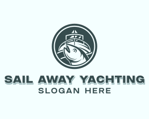 Marine Yacht Fishing logo design