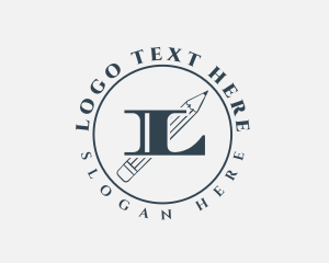 Teacher - School Supply Pencil logo design