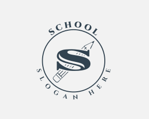 School Supply Pencil  logo design