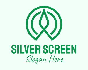 Green Flower Sprout  Logo