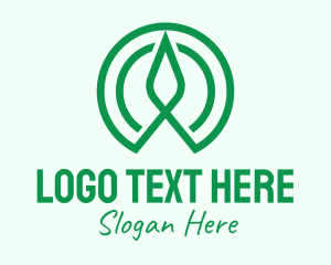 Green Flower Sprout  Logo