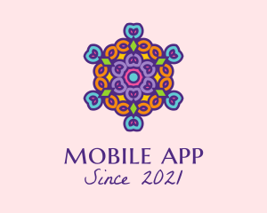 Coaster - Mandala Meditation Ornament logo design