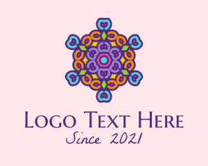 Mosaic - Mandala Meditation Ornament logo design