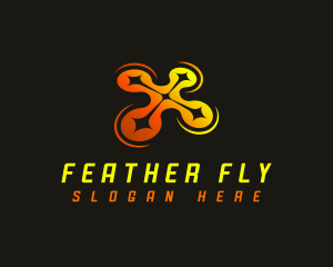 Fly Drone Quadcopter logo design