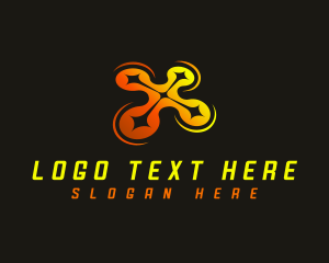 Quadcopter - Fly Drone Quadcopter logo design