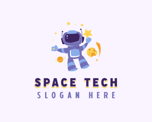 Nursery Astronaut Space  logo design