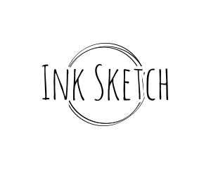 Line Art Sketch Circle logo design