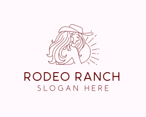 Cowgirl Rodeo Saloon logo design