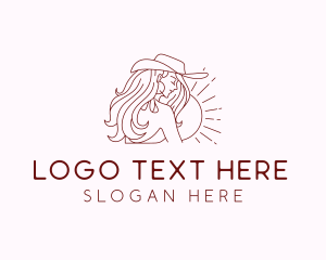 Ranch - Cowgirl Rodeo Saloon logo design