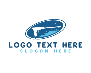 Hydraulic - Bubble Cleaning Washer logo design