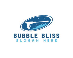 Bubbles - Bubble Cleaning Washer logo design