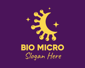 Microbiology - Yellow Moon Virus logo design