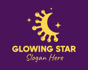 Shining - Yellow Moon Virus logo design