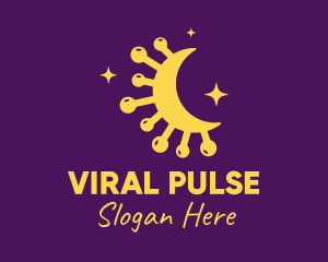 Virus - Yellow Moon Virus logo design