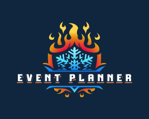 Temperature - Ice Shield Blaze logo design