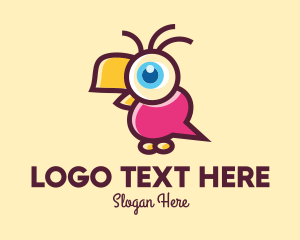 Talk - Cute Bird Talk logo design