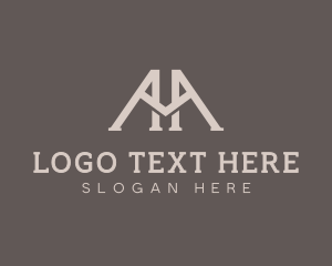 Letter Dm - Modern Minimalist Letter AA logo design